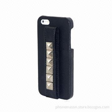 PU style hand holder stud case for iPhone